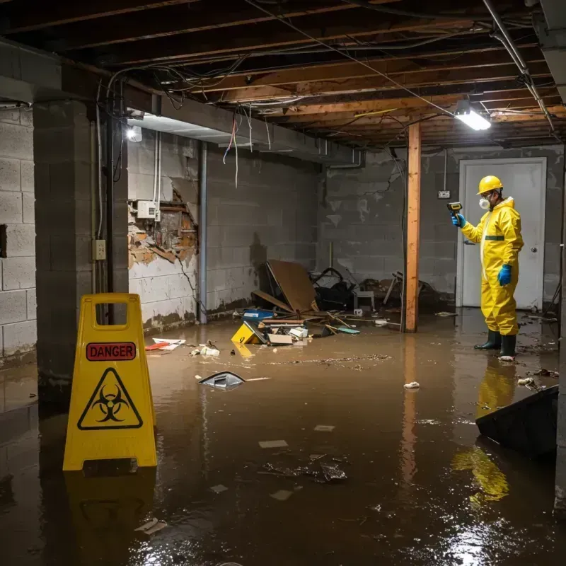 Flooded Basement Electrical Hazard in Cherokee County, NC Property