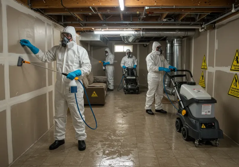 Basement Moisture Removal and Structural Drying process in Cherokee County, NC